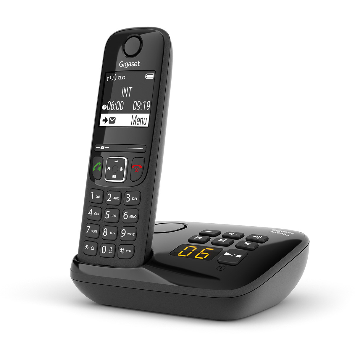 Gigaset AS690A Analoges/DECT-Telefon Schwarz FR