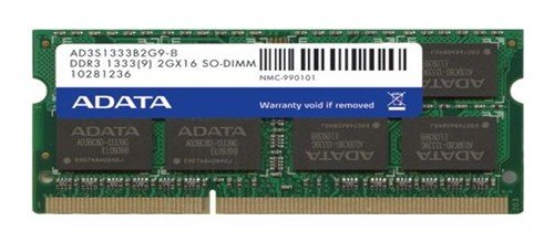 ADATA 2GB DDR3 1333 AD3S1333B2G9-R Laptop Memory