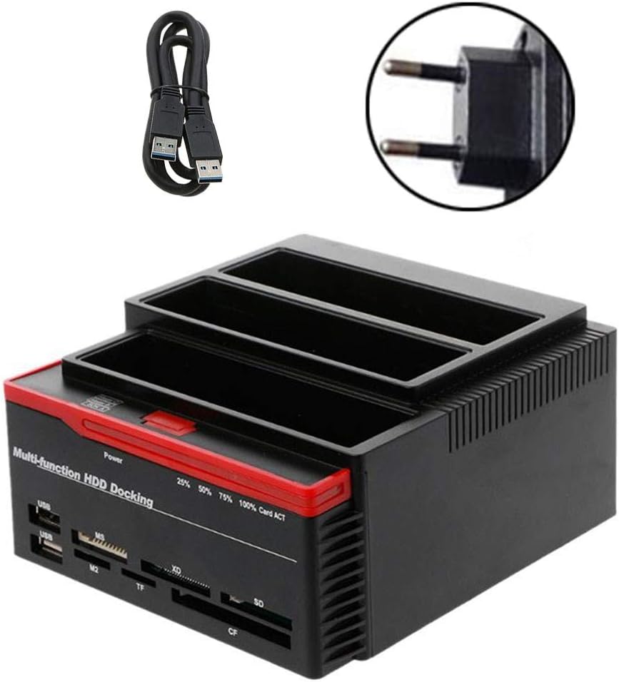 Bruce & Shark, 3 IDE SATA 2.5 3.5, HDD, Festplatte, Clone Docking Station, Kartenleser EU.