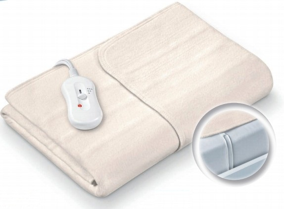 Sanitas SWB 20 Wärmeunterbett aus Vlies | mit Sicherheitssystem und 3 Temperaturstufen | einfache Fixierung auf Bett und Matratze | Waschbar bei 30⁰ | 150 x 80 cm festeres Material