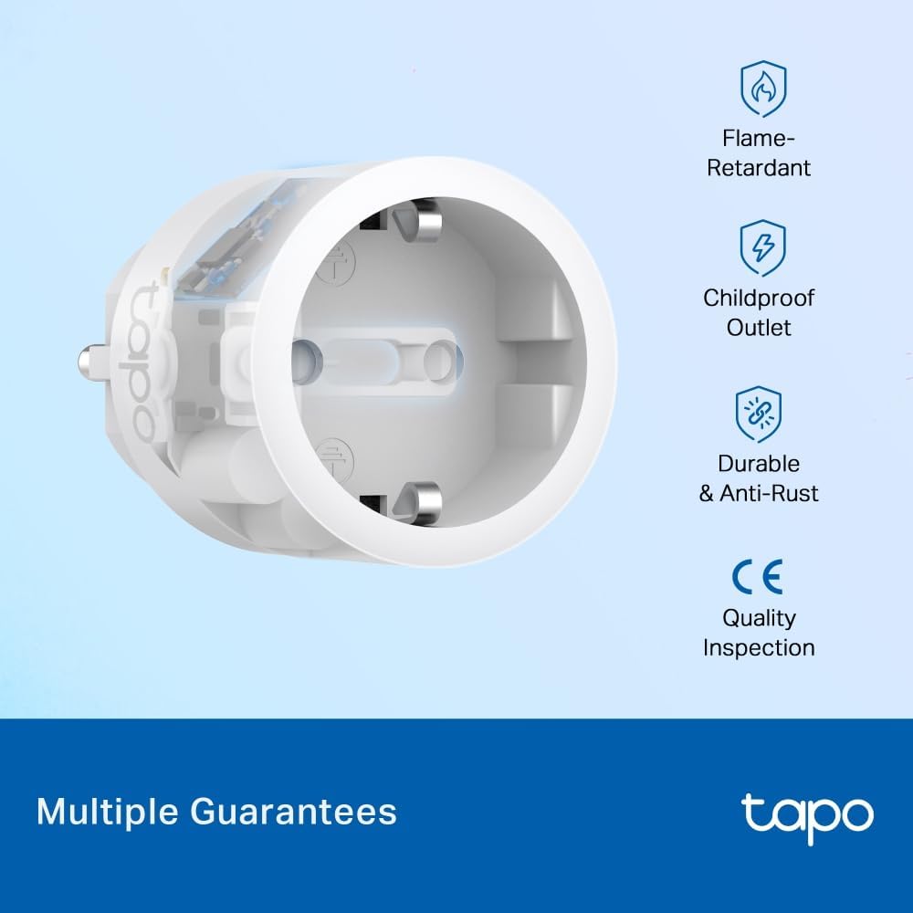 TP-LINK Tapo Nano Smart WLAN Steckdose Tapo P115 mit Energieverbrauchskontrolle, Smart Home Alexa Steckdose, funktioniert mit Alexa, Google Home, Sprachsteuerung, Fernzugriff, Kein Hub notwendig(4er-Pack)