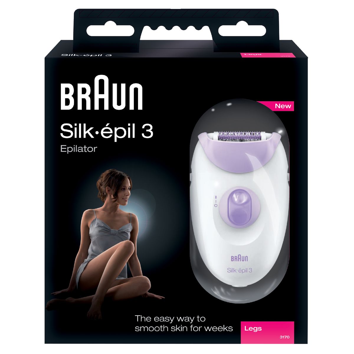 Braun Silk-épil 3 3170 20Pinzette Violett, Weiß
