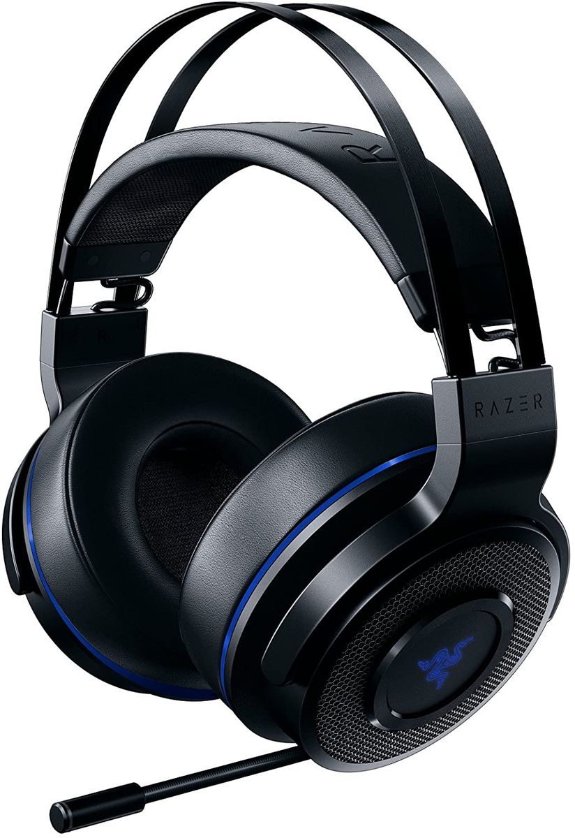 RAZER Thresher 7.1 Surround-Sound Wireless Gaming Headset für PS4 schwarz/blau