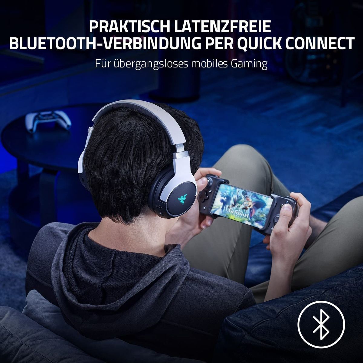 Razer Kaira Pro for PlayStation Gaming Headset Dual Wireless Stereo Chroma RGB for PS PC Mobile Mercury