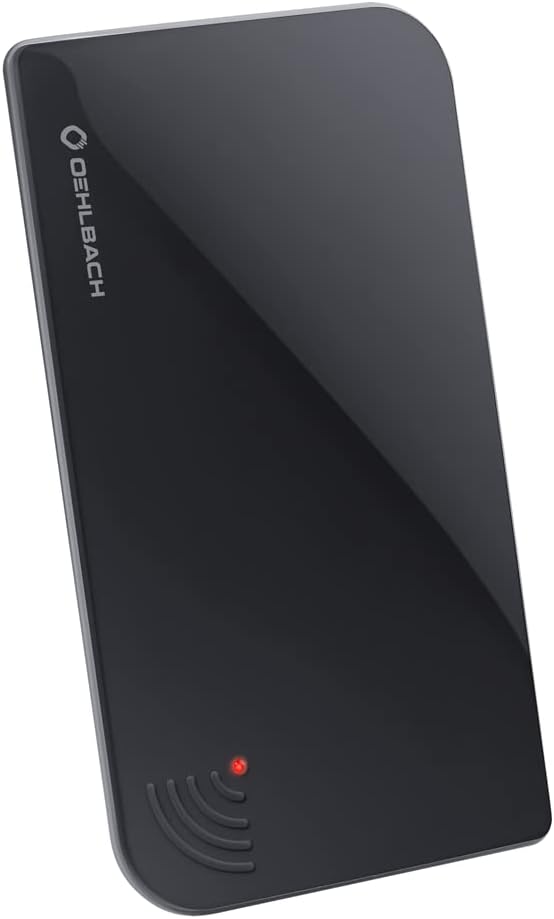 Oehlbach Scope Vision 5G DVB-T2 HD Antenne - Digitale Zimmerantenne - Aktiv DVB-T2 Verstärker - Nachfolger unseres Testsiegers - Jetzt mit 5G Filter, Schwarz Schwarz mit 5G Filter Single
