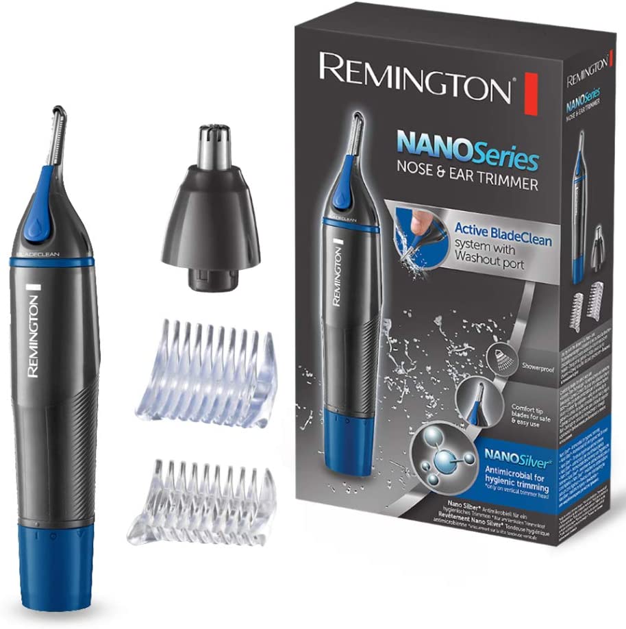 Remington multi hair clipper [nose hair trimmer, ear hair trimmer, eyebrow shaver] trimmer incl. 2 attachment combs+rotary cutting attachment, NE3850