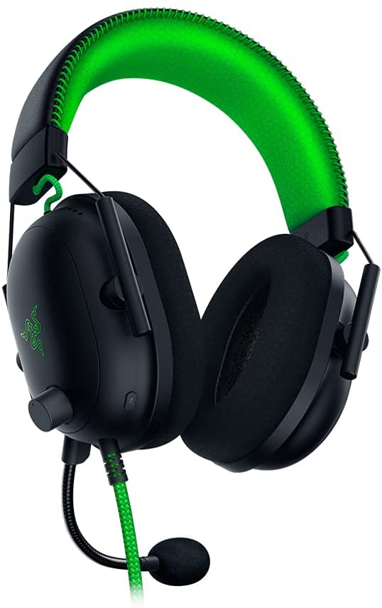 Razer BlackShark V2 Gaming Headset Virtual 7.1 Surround-Sound USB + 3.5mm Multi-Plattform Black/Green