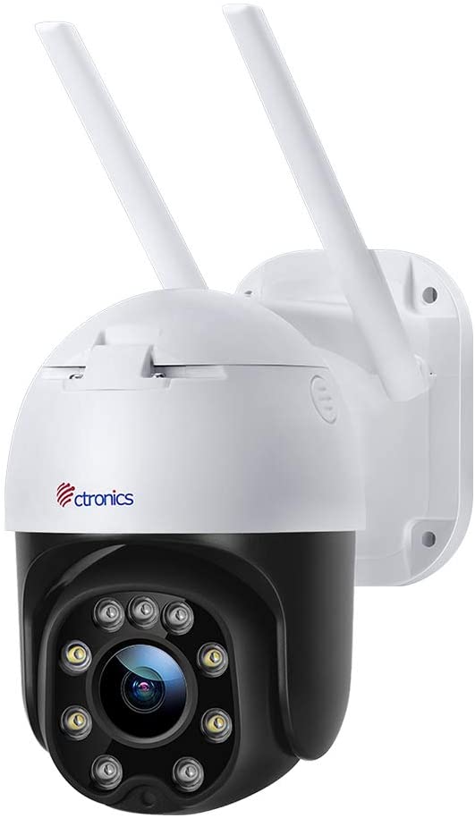 Ctronics PTZ Dome Wi-Fi Security Camera 1080P Night Vision in Colour 2-Way Audio