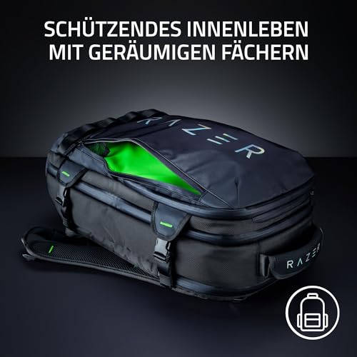 Razer Rogue V3 Rucksack Lässig Schwarz Polyester, Notebookfach 43,2 cm (17"), Unisex, Wasserfest, Seitentasche