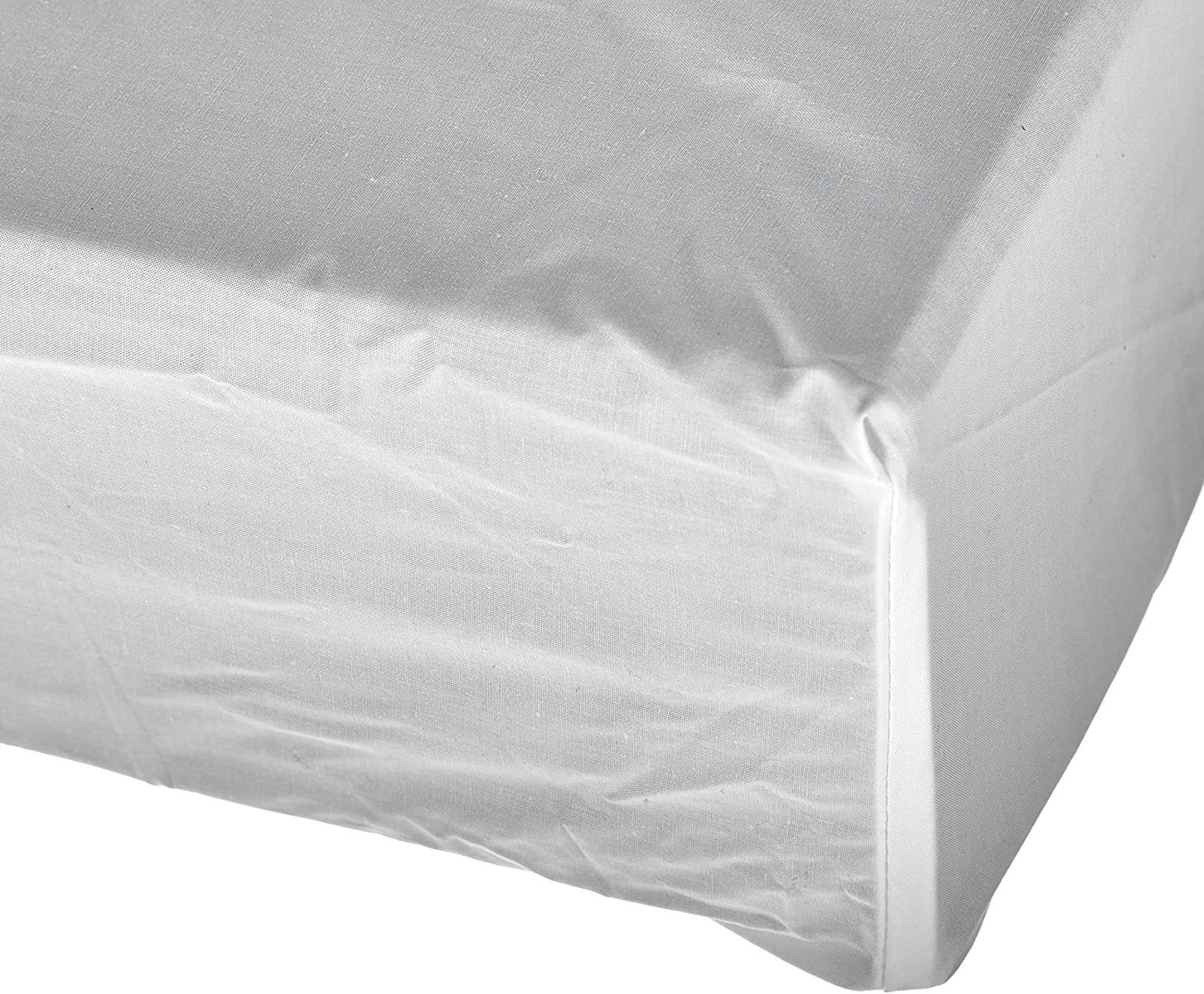 Amazon Basics Everyday Spannbetttuch aus 100%, Baumwolle, 90 x 190 x 30 cm - Weiß 90 x 190 x 30 cm Weiß