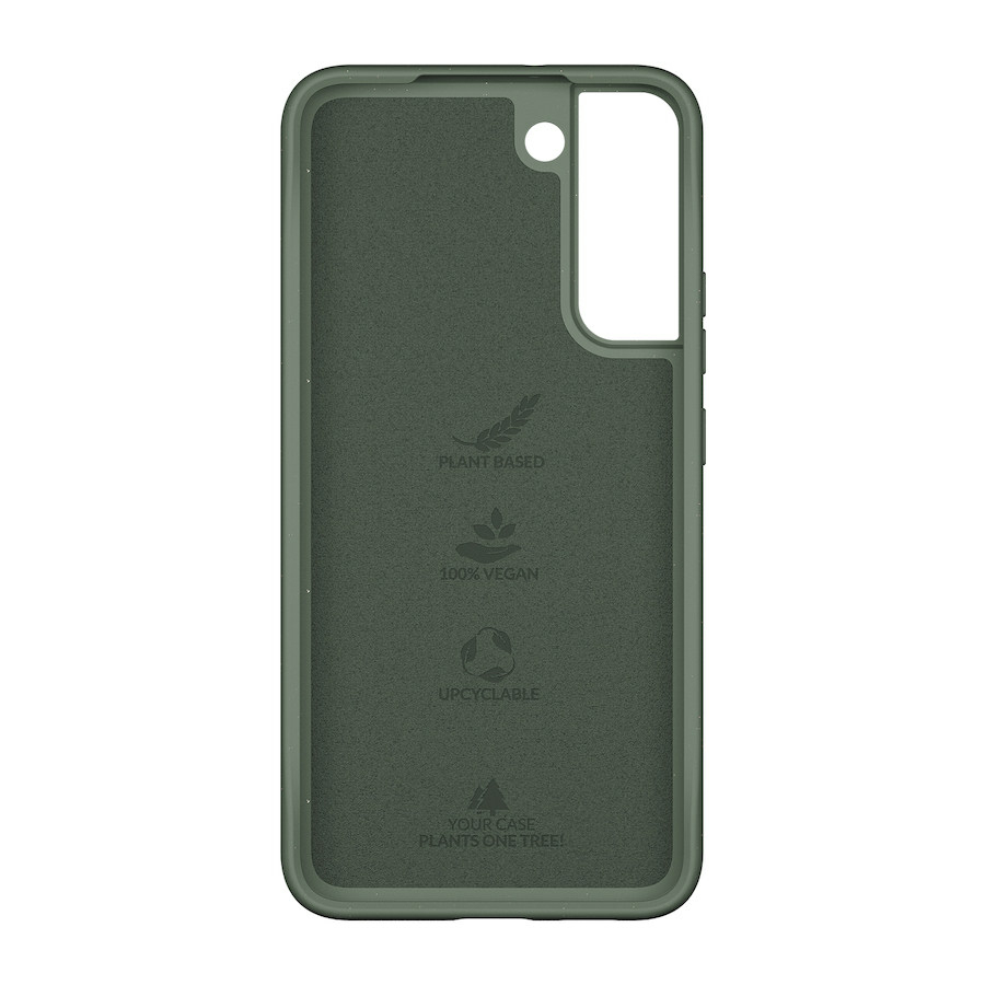 Woodcessories ECO620 Mantelhülle für Samsung Galaxy S22, Stroh Schutzhülle 15,5 cm (6.1"), Grün, tropfsicher, kratzresistent, schockresistent