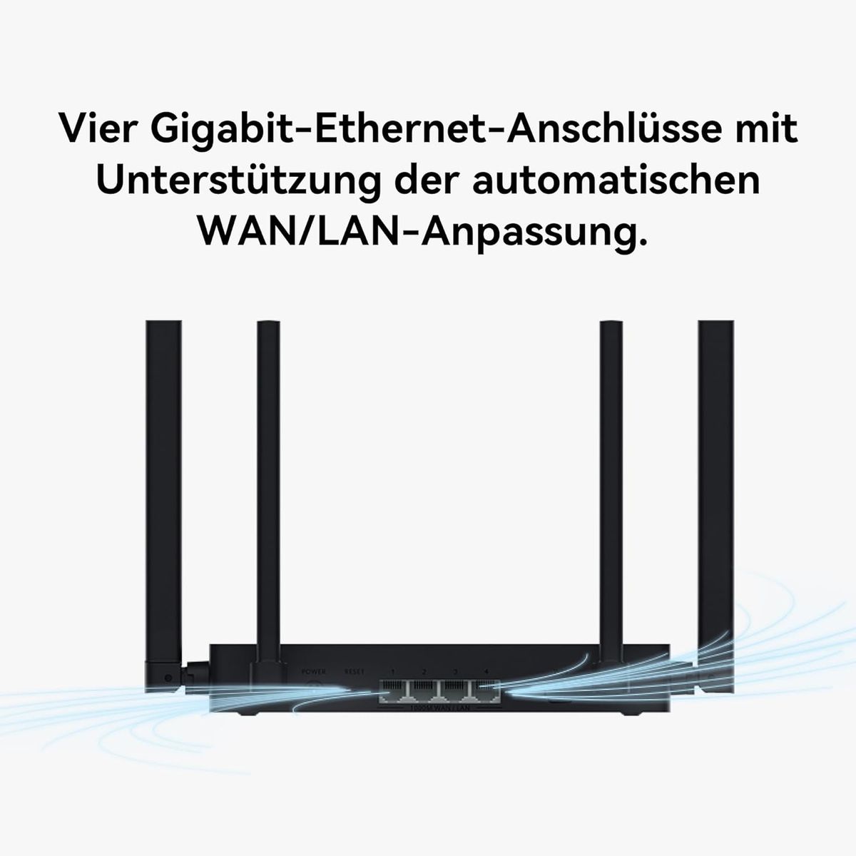 HUAWEI WiFi AX3S AX3000 Wi‑Fi 6 Router, Dual-Band, bis 3.000 Mbit/s, 4x Gigabit WAN/LAN Ports, 160 MHz, HomeSec, schwarz