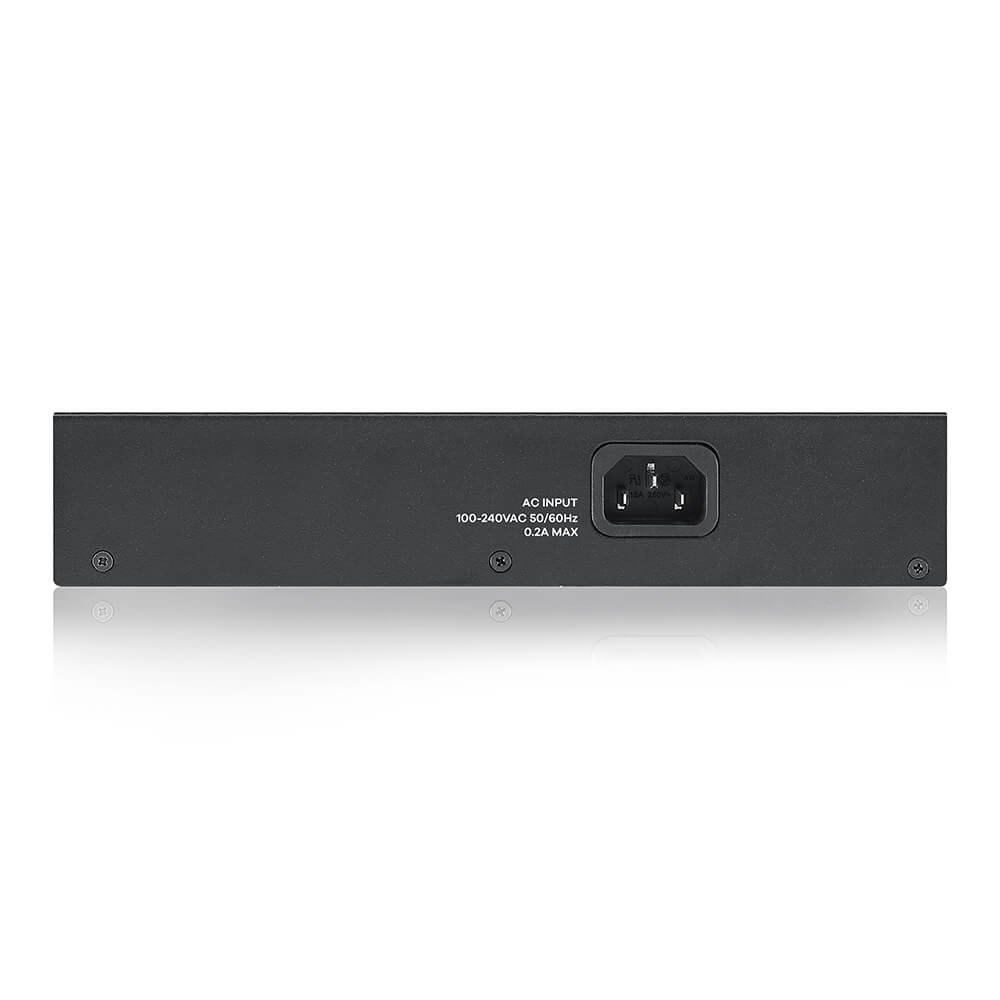 Zyxel GS1100-16 Unmanaged Gigabit Switch, 16x RJ45 10/100/1000, Fanless, Rack-Einbau, 32 Gbit/s, 8000 MAC-Adressen