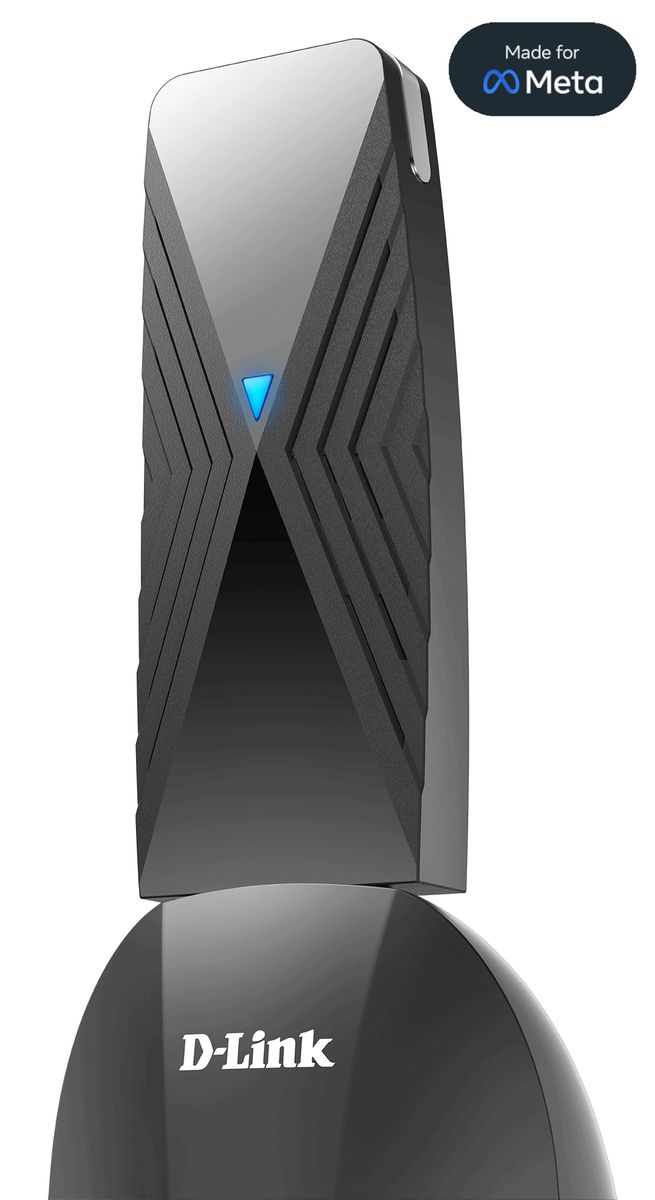 D-Link DWA-F18 - VR Air Bridge (Dedizierte Wireless-Verbindung vom Gaming-PC zum Meta Quest 2/ Quest3/ Meta Quest Pro, VR für 360° Bewegung - unterstützt Oculus App)