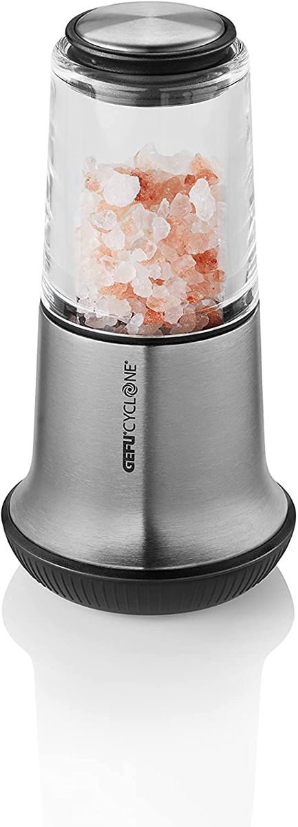 GEFU 34625 Salt or pepper mill, stainless steel, silver size S silver