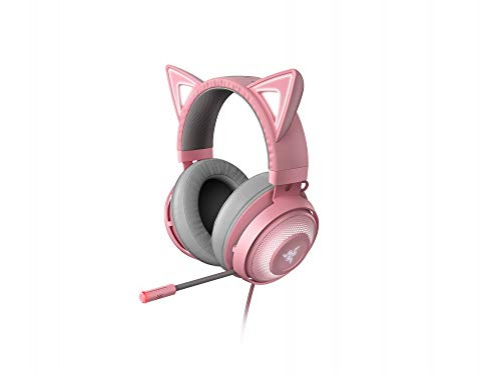 RAZER Kraken Kitty USB Gaming Headset mit Chroma Lighting Quartz Edition Pink