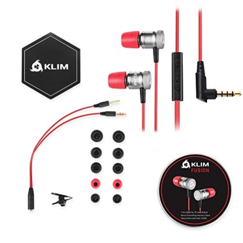 KLIM Fusion K1 3.5mm High Quality Audio In-Ear Kopfhörer rot