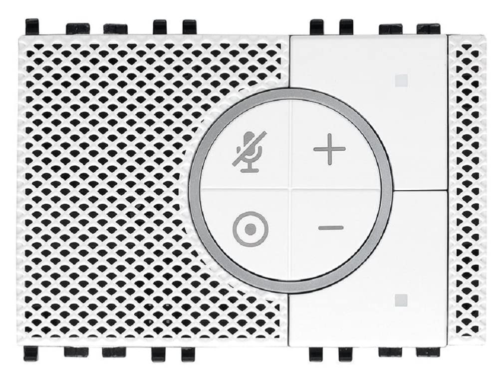 Vimar 03975.B Alexa Sprachsteuerung, integriertes WLAN, 2 Fronttasten, RGB-LED-Hintergrundbeleuchtung, Relaissteuerung, Weiß