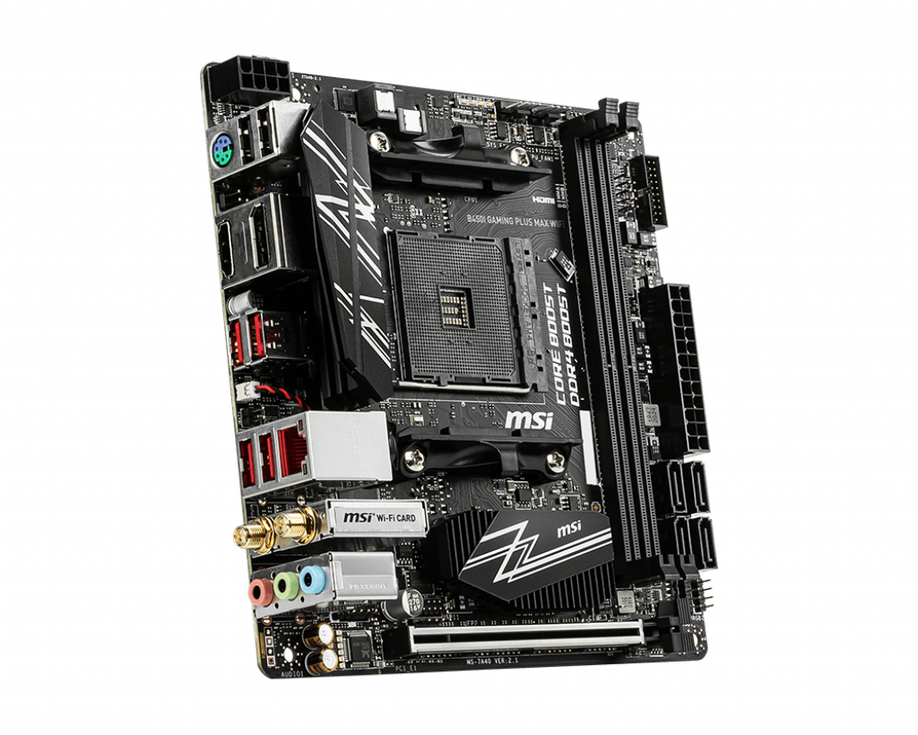 MSI B450I GAMING PLUS MAX WIFI Motherboard AMD B450 Socket AM4 mini ITX