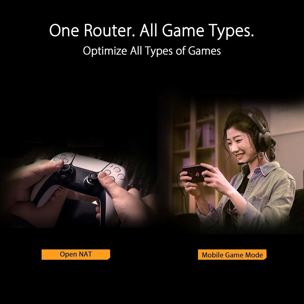 ASUS TUF Gaming AX4200 Dual Band WiFi 6 Gaming kombinierbarer Router (Tethering als 4G und 5G Router-Ersatz, WiFi 6, bis zu 4200 Mbit/s, Mobile Game Mode, 2,5Gbit/s Port, AiMesh, AiProtection Pro) TUF WiFi6 4.200 Mbit/s