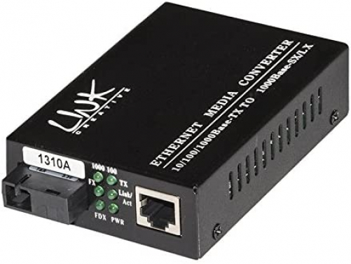 Link lkmcsmw Paar Media Converter 10/100/1000 Singlemode WDM 1 Faser bidirektionale 1310/1550nm