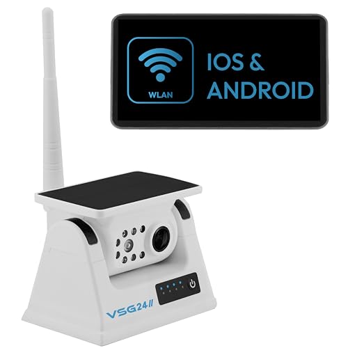 VSG 24 Touring WLAN Rückfahrkamera HD Akku 9600 mAh Magnetmontage Kabellos mit Monitor für Wohnmobil und LKW