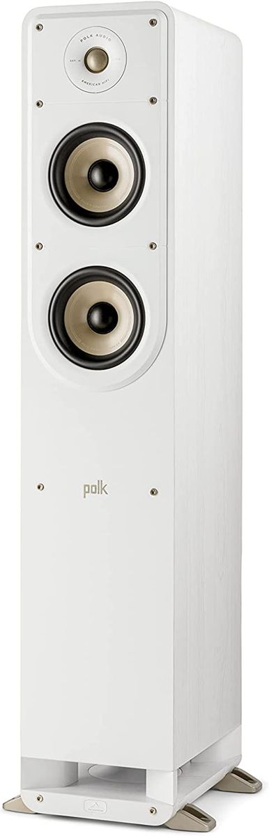Polk Audio Signature Elite ES50 hochauflösender HiFi Standlautsprecher fürs Heimkino, Hi-Res zertifiziert, kompatibel mit Dolby Atmos und DTS:X 1 Stück, Weiß
