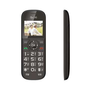 Qubo D-1803 Seniorentelefon, 4,5 cm (1,77") Display, 32 GB Speicher, USB Typ-C, 800 mAh Akku, Schwarz Qubo D-1803 Seniorentelefon, 4,5 cm (1,77") Display, 32 GB Speicher, USB Typ-C, 800 mAh Akku, Schwarz