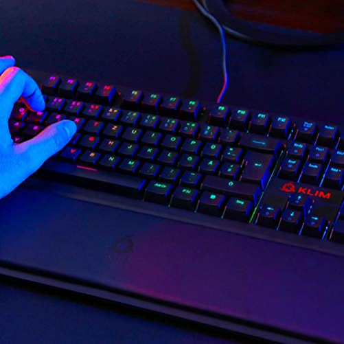 KLIM Vidi Mechanische Tastatur RGB mit Handballenauflage FR-Layout
