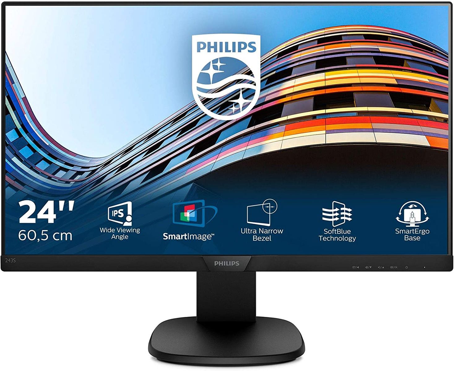 Philips 243S7EHMB 24" FHD Monitor höhenverstellbar 1920x1080 60 Hz VGA HDMI