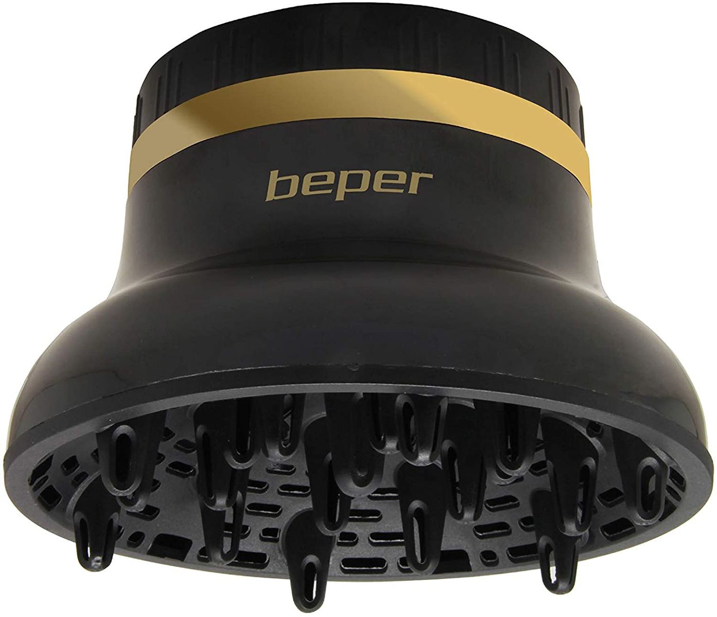 BEPER C301ABE001 Universal diffuser for curly and curly hair, without curly hair, suitable for all hair dryers, black.