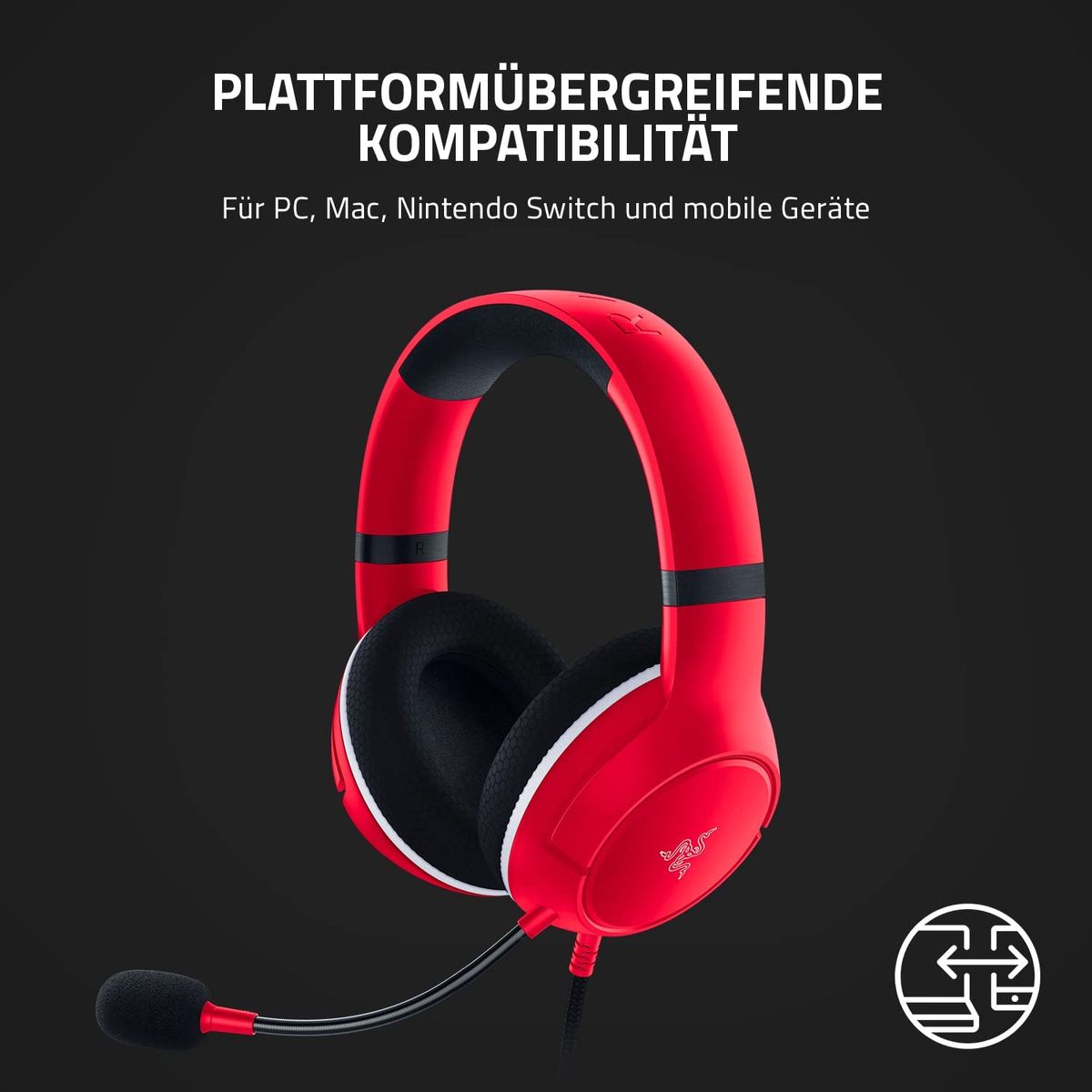 Razer Kaira X for Xbox 2021 Gaming Headset Stereo 3.5mm Multi-Plattform Pulse Red