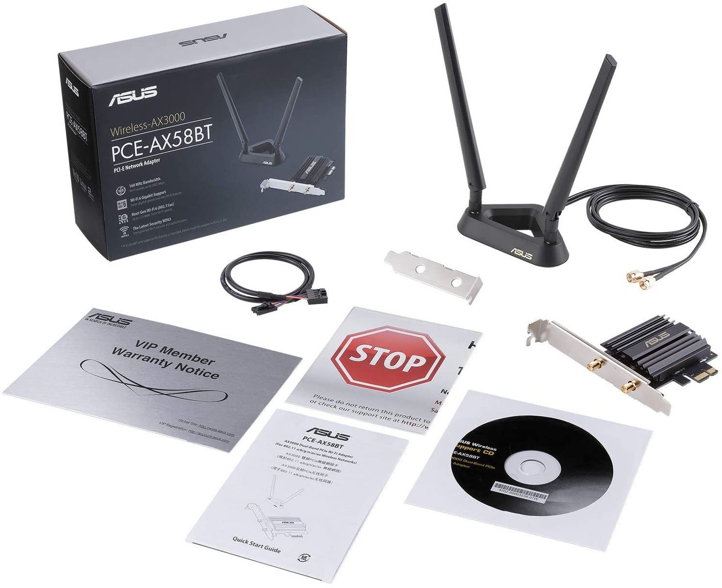 ASUS PCE-AX58BT WLAN / Bluetooth 2402 Mbps Built-in