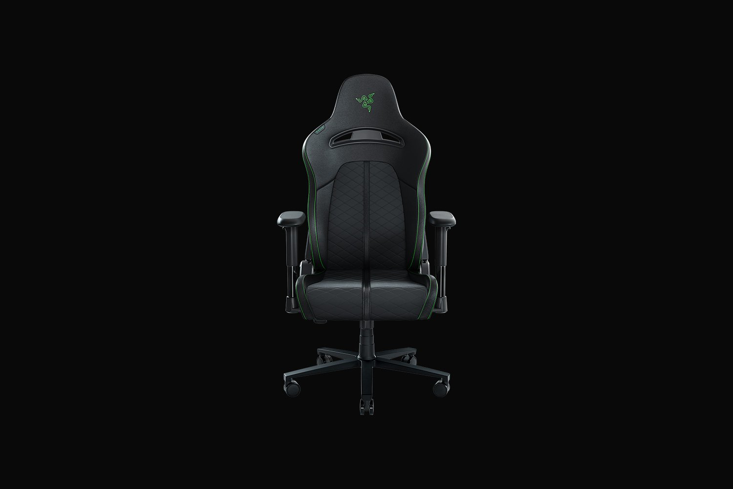 Razer Enki X - Gaming-Stuhl für Sitzkomfort den ganzen Tag (Integr. Lordosenbogen, breitere Sitzfläche, optimierte Polsterdichte, umweltfreundliches Kunstleder, bis 152° zurücklehnen) Grün | Standard Enki X Schwarz Standard