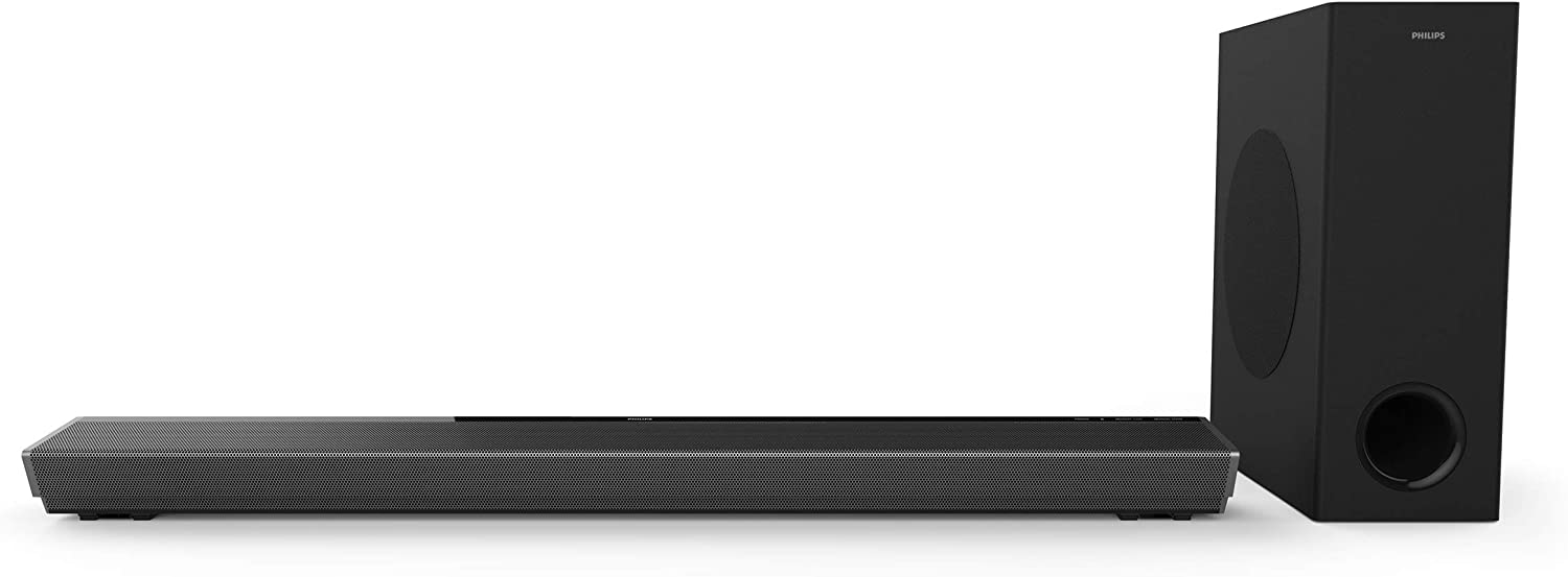 Philips Audio Altoparlante Bluetooth PB603/10 Soundbar TV, Bluetooth, Dolby Atmos, 300 Watt, Subwoofer Senza Fili, HDMI ARC, USB, 2019/2020 Modello, Nero