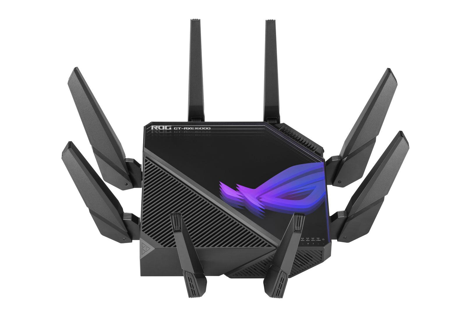 ASUS ROG Rapture GT-AXE16000 Gaming-Router 6E (802.11ax), 4-Band mit 6 GHz, 2 Ports 10G, WAN 2.5G, DOS WAN, AiMesh, VPN Fusion, DREI Beschleunigungsformen Netzzeit