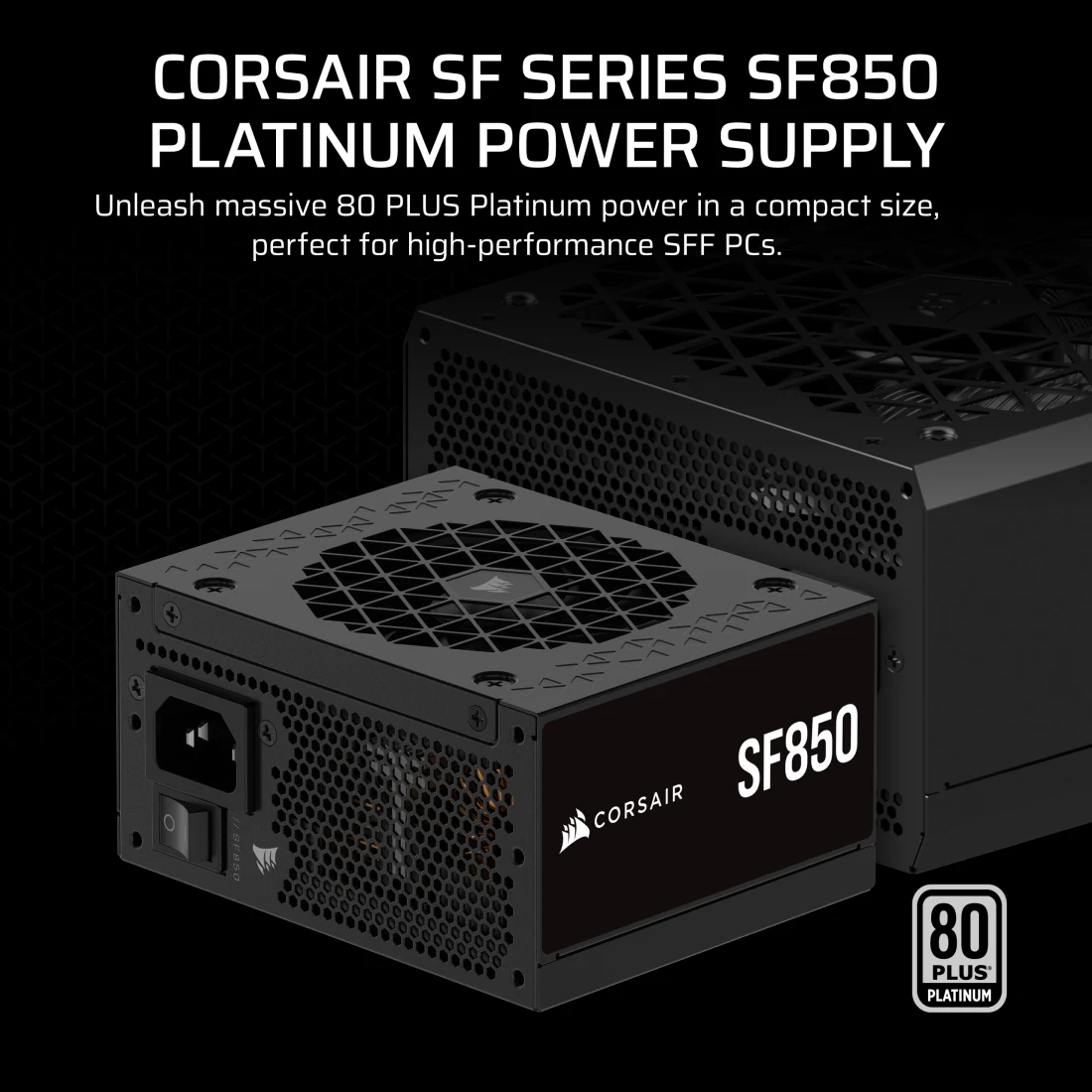 Corsair CP-9020256-EU SF Series SFX Netzteil 850 W 80 PLUS Platinum Voll modular 24-Pin ATX Schwarz, EU