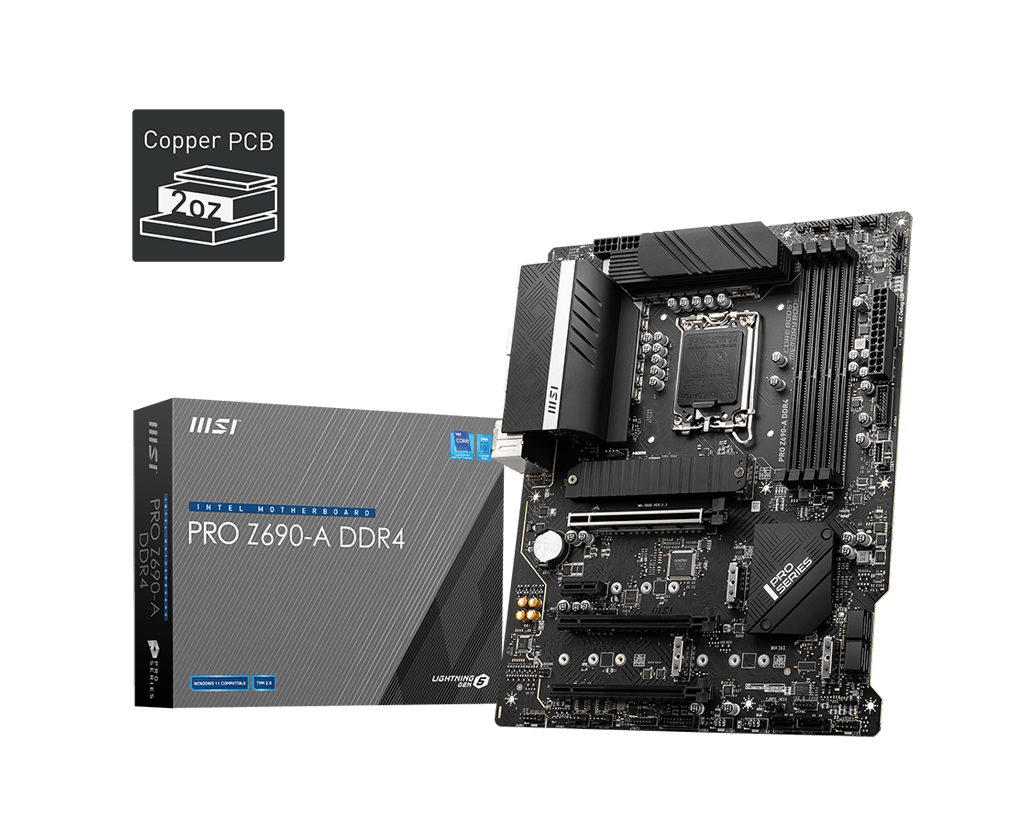 MSI PRO Z690-A DDR4 Motherboard Intel Z690 LGA 1700 ATX