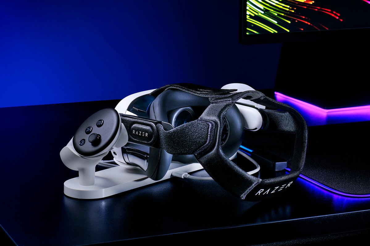 Razer Head Strap System - Ergonomisches VR-Kopfriemen-System für Meta Quest 3 - Verstellbares bequemes Kopfband mit ResMed-Technologie (Optimale Gewichtsverteilung, Slip-On-Design) Schwarz