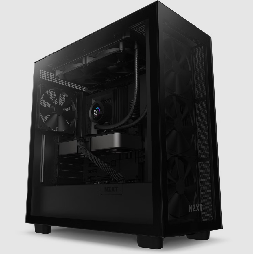 NZXT Kraken 280 All-in-One Flüssigkeitskühler, 2x14 cm Lüfter, TFT-LCD Display, Schwarz, kompatibel mit LGA1700 & AM5