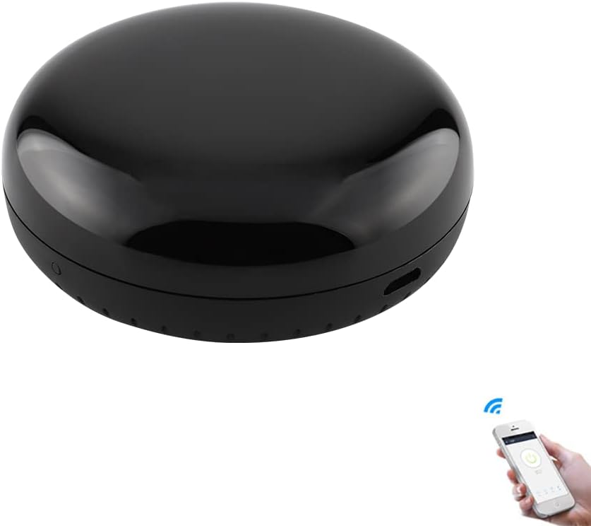 MoesGo WiFi IR Control Hub for Smart Appliances via Voice and Smart Life/Tuya App, Compatible with Amazon Echo and Google Home RF Remote Control