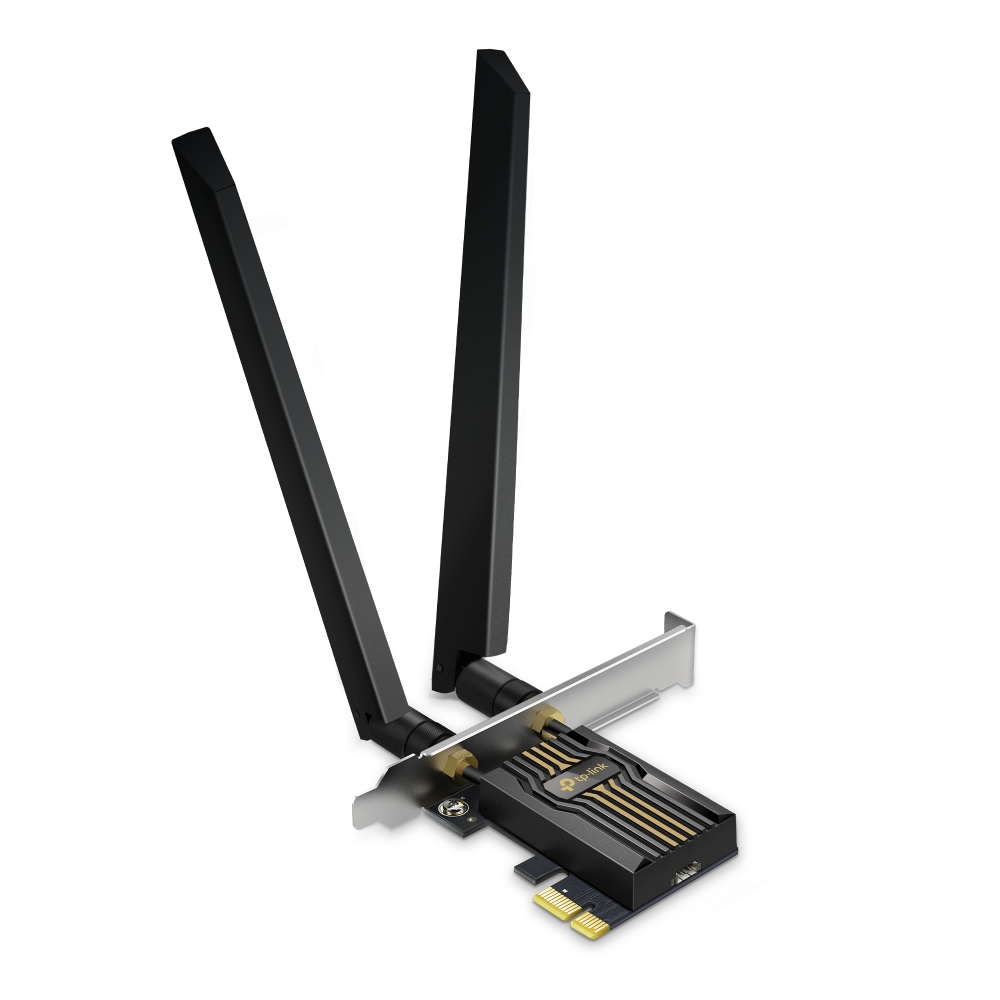 TP-Link Archer TBE552E PCIe Netzwerkkarte WLAN & Bluetooth, Wi‑Fi 7 (802.11be) 5760 Mbit/s, Tri‑Band 2,4/5/6 GHz, Bluetooth 5.4, für PC, Windows 11