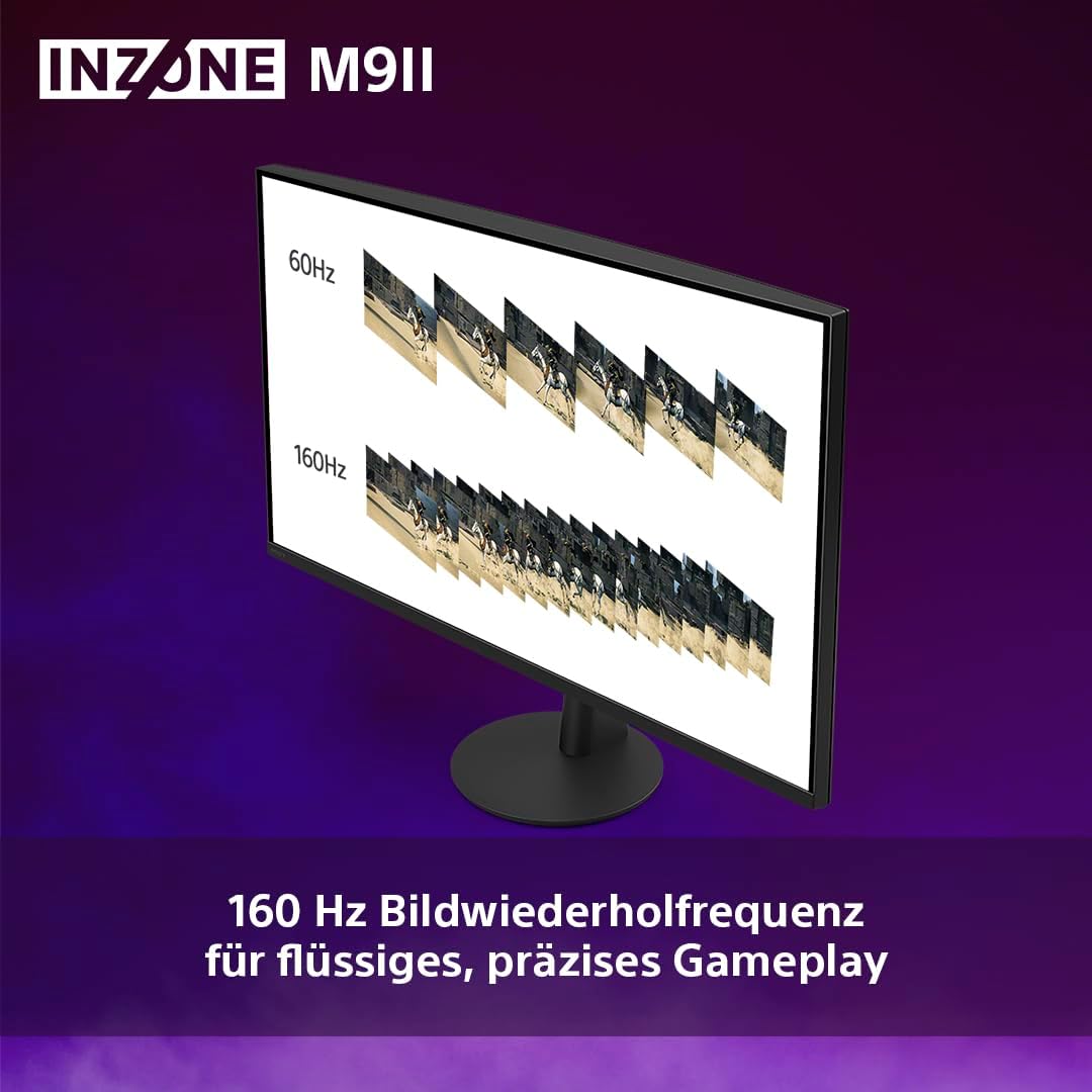 Sony INZONE M9II 27" 4K Ultra HD PC Gaming Monitor: 2160p Auflösung - 160Hz Bildwiederholfrequenz - 1ms GTG - DCI-P3 95% Spektrum - Full Array LED - G-Sync - Adaptive Sync - VRR, Schwarz