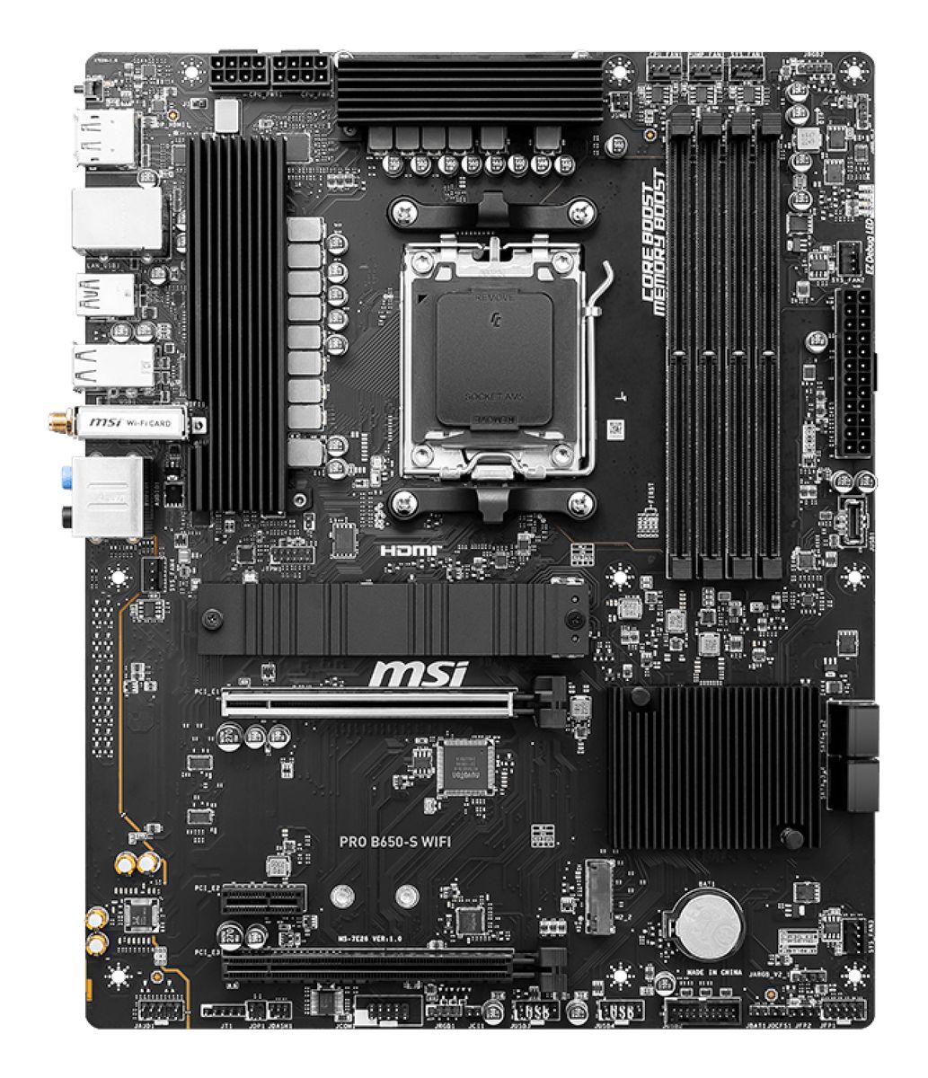 MSI PRO B650-S WIFI Motherboard AMD B650 Sockel AM5 ATX