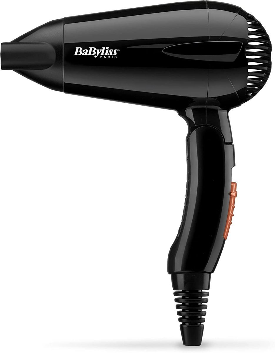 Babyliss Travel Dry 2000 Foldable Lightweight Travel Hair Dryer Black 2000 Watt 5344E