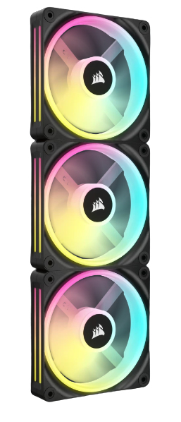 Corsair Air CO-9051002-WW Gehäuselüfter 120 mm RGB PWM 2400 RPM 63,1 CFM 3er-Pack Schwarz