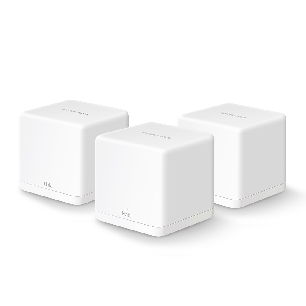 Mercusys Halo H30G AC1300 Wi-Fi Mesh System Dual Band WLAN Router & Repeater 1300 mbit/s up to 320m² MU-MIMO White 3er Pack v1.0
