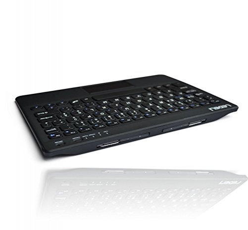 LEDELI Universal Bluetooth Wireless Tastatur Tablet-Halterung schwarz DE-Layout