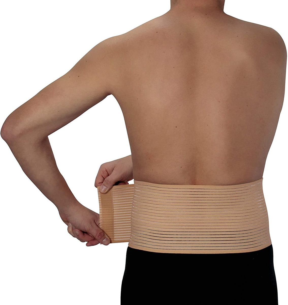 Hydas abdominal and back support belt, medical device, shapes silhoutte, one size fits all