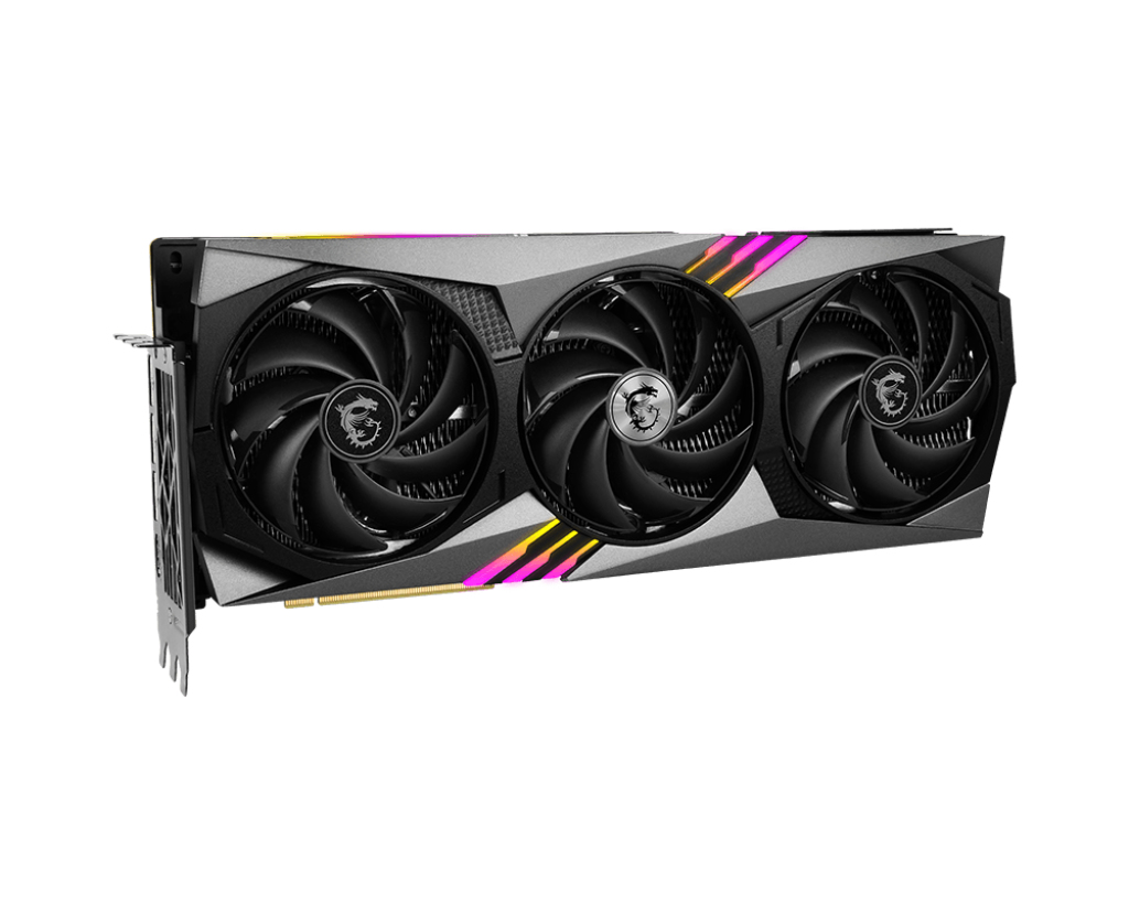 MSI GeForce RTX 4070 Ti GAMING X TRIO 12G Grafikkarte, 12 GB GDDR6X, PCIe 4.0, 3x DisplayPort 1.4a, HDMI, 285 W, 337 mm, Schwarz/Grau